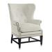 Wingback Chair - Lillian August Farrington 31" Wide Linen Wingback Chair Fabric in Gray | 44 H x 31 W x 35 D in | Wayfair LA4102C_LIMESTONE GREY