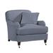 Armchair - Lillian August Albert 36" Wide Armchair Cotton in Blue | 36 H x 36 W x 42 D in | Wayfair LA7108C_AFFINITY BLUE