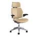 Humanscale Freedom Headrest Task Chair Genuine Leather Aluminum/Upholstered in Brown | 42 H x 26.75 W x 25 D in | Wayfair F211ATL31VXFSHNSC