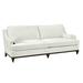 Lillian August Drake 90" Recessed Arm Sofa w/ Reversible Cushions Cotton in White | 35 H x 90 W x 39 D in | Wayfair LA7142S_HEATHER WHITE