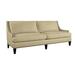 Lillian August Royce 87" Linen Recessed Arm Sofa w/ Reversible Cushions Linen in Brown/Green/Indigo | 37 H x 87 W x 37 D in | Wayfair