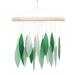 Cohasset Gifts & Garden Leaf Tumbled Glass Wind Chime Glass | 16 H x 11 W x 1 D in | Wayfair 874-GW