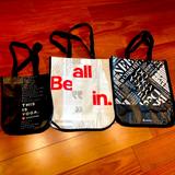 Lululemon Athletica Bags | 3 Lululemon Reusable Shopping Totes | Color: Black/Tan | Size: Os