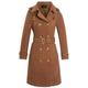 SS7 Womens Military Wool Look Trench Coat Brown