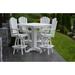 Red Barrel Studio® Nettie 5 Piece Bar Set Plastic in White/Blue | 42 H x 33 W x 33 D in | Outdoor Furniture | Wayfair