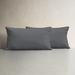 Birch Lane™ Almeda Outdoor Rectangular Pillow Cover & Insert Polyester/Polyfill blend in Gray | 12 H x 24 W x 6 D in | Wayfair