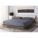 Safavieh Couture Devyn Solid Wood & Low Profile Platform Bed Upholstered/Linen in Brown | 32.7 H x 69.1 W x 93.5 D in | Wayfair SFV4113A-Q-2BX