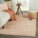 White 120 x 0.5 in Area Rug - Longshore Tides Concetta Striped Handmade Rust/Beige Area Rug Wool/Bamboo Slat & Seagrass | 120 W x 0.5 D in | Wayfair