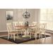 Canora Grey Spokane Extendable Rubberwood Solid Wood Dining Set Wood in White/Brown | 30 H in | Wayfair 1F134E03BC344AD9A9DD293C4F8260DE