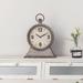 Ophelia & Co. Analog Metal Quartz Tabletop Clock in Metal in Gray | 14.96 H x 10.43 W x 3.54 D in | Wayfair 5CD7789D35D24DAEAEB3B8BEA8888496