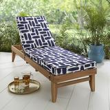 Sand & Stable™ Indoor/Outdoor Seat/Back Cushion Polyester in Blue | 3 H x 25 W x 79 D in | Wayfair 095F19FC7B8342C39136999FE6B63D99