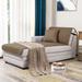 CHUN YI Reversible Comfort Box Cushion Chaise Lounge Slipcover in Brown | 102 H x 34.5 W x 1 D in | Wayfair CYGFSFJ01KH