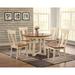 Wildon Home® Zayac Extendable Rubberwood Solid Wood Dining Set Wood in White/Brown, Size 30.0 H in | Wayfair 71AD663658984882909E05573132E73F