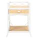 Bayou Breeze Boan 1 - Drawer Wicker Nightstand in White/Brown | 22 H x 18.5 W x 17 D in | Wayfair E42C3E50A3BD405B98338E84D41E4726