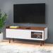 Zipcode Design™ Cayla TV Stand for TVs up to 60" Wood in White | 22.7 H in | Wayfair 019C079703E844E79E8A60534812BEA1