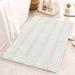 Symple Stuff Chenault Soft Thick Velvet Microfiber Chenille Bath Rug Polyester in Pink/White/Brown | 24 W in | Wayfair
