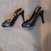 Nine West Shoes | Nine West Peep Toe Heels | Color: Gray/Silver | Size: 8.5