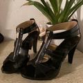 Michael Kors Shoes | Black High Heel Shoes | Color: Black/Gold | Size: 6.5