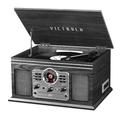 Victrola 6-In-1 Bluetooth Decorative Record Player w/ 3-Speed Turntable in Gray | 9.5 H x 18.1 W x 13.4 D in | Wayfair VTA-200B-GRY