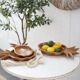 Bayou Breeze Bogard 3 Piece Solid Wood Abstract Decorative Bowl Set in Brown | Wayfair 4207F636DE6745EAB2C528A7AF068CF9