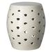 Dakota Fields Ceramic Garden Stool Ceramic in Black/Gray | 18 H x 15 W x 15 D in | Wayfair 3E7386C94CF04B419D685297FCE99028