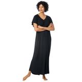 Plus Size Women's Lace Knit Gown by Dreams & Co. in Black (Size 14/16)