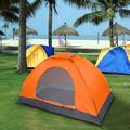 Rebuyhome Outdoor Camping Waterproof 1 Person Tent w/ Carry Bag Fiberglass in Gray/Orange | 39.37 H x 47.24 W x 78.74 D in | Wayfair 727866379650