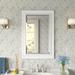 Winston Porter Carminda Modern & Contemporary Beveled Bathroom Mirror in White | 30 H x 20 W in | Wayfair ADML2882 39686869