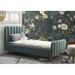 Gatsby Toddler Platform Bed by Second Story Home Upholstered, Wood in Blue | 30 H x 31.5 W x 57.25 D in | Wayfair 628-186-0108