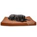 Indoor/Outdoor Deluxe Full Support Pet Bed, 53" L X 40" W X 5" H, Chestnut, XX-Large, Brown