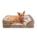 Velvet Waves Perfect Comfort Orthopedic Sofa Bed for Dogs, 30" L X 20" W X 7" H, Brownstone, Medium