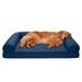 Quilted Full Support Sofa Pet Bed, 36" L X 27" W X 6.5" H, Navy, Large, Blue