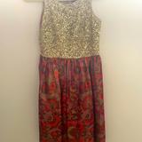 Anthropologie Dresses | Anthropologie Sequin Party Dress | Color: Gold/Red | Size: S