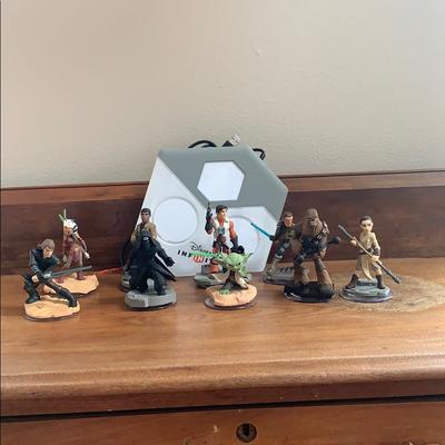 Disney Toys | Disney Infinity Base And 9 Star Wars Characters. | Color: Gray | Size: Osg