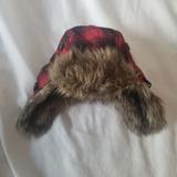 American Eagle Outfitters Accessories | American Eagle Trapper Hat | Color: Black/Red | Size: Os