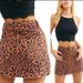 Free People Skirts | Free People Leppard Print Mini Skirt | Color: Black/Orange | Size: 25