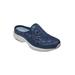 Extra Wide Width Women's The Traveltime Slip On Mule by Easy Spirit in Dark Blue (Size 7 WW)