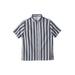 Men's Big & Tall Striped Short-Sleeve Sport Shirt by KingSize in Grey Stripe (Size 4XL)