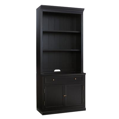 Tuscan Cabinet & Hutch with Shelves - Black - Ballard Designs