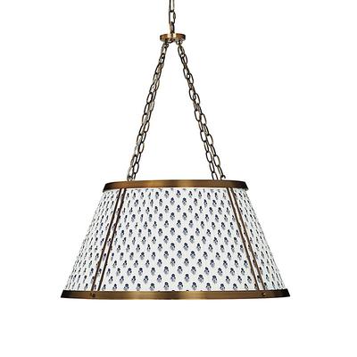 Camille Hanging Shade 6-Light Chandelier with Specialty Shade - Riverbed Shade Blue - Ballard Designs