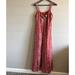 Anthropologie Dresses | Anthropologie Velvet Beaded Print Maxi Dress | Color: Red | Size: M