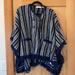 Anthropologie Sweaters | Anthropologie Sleeping On Snow Poncho | Color: Blue/White | Size: One Size