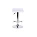 Orren Ellis Aadu Swivel Adjustable Height Bar Stool Leather in White | 15 W x 15 D in | Wayfair C35258018AD346C8B82619E70B4683E1