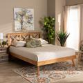 Baxton Studio Galvin Modern Brown Finished Wood Queen Size Platform Bed - Wholesale Interiors SW8219-Rustic Brown-Queen