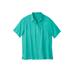 Men's Big & Tall KS Island Solid Rayon Short-Sleeve Shirt by KS Island in Tidal Green (Size L)