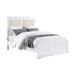 Greyleigh™ Alicea Upholstered Standard Bed Wood in White/Brown | 54.5 H x 59.5 W x 81 D in | Wayfair 702C241A0D42426184652D47D53314CF