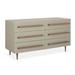 Brownstone Furniture Audrey Double Dresser Wood in Brown/Gray | 33 H x 60 W x 21 D in | Wayfair ADK101