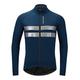 WOSAWE Men's Thermal Fleece Cycling Jacket Winter Biking Jersey Long Sleeves Reflective Bike Outfit, Blue M