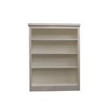 Lark Manor™ Breithaup 36" W Solid Wood Standard Bookcase Wood in Blue/White | 48 H x 36 W x 13 D in | Wayfair 0F703D99D4E44E00BA9633052B0B9C87