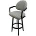 17 Stories Swivel Counter, Bar & Extra Tall Stool Wood/Upholstered/Metal in Black | 52 H x 20 W x 21 D in | Wayfair